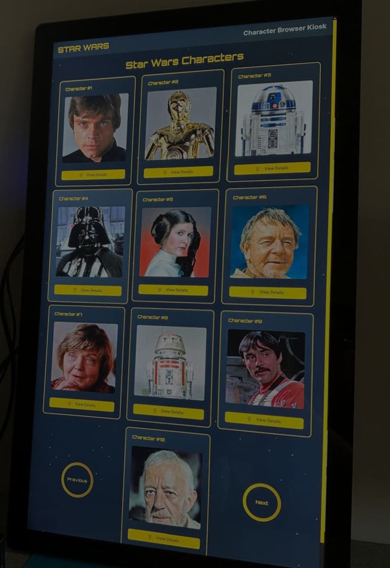 Building a Star Wars Character Browser Kiosk Application: A Comprehensive Guide